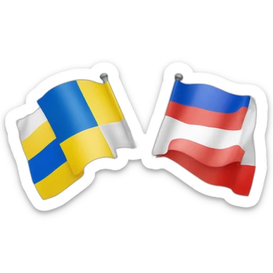 Russia flag and Ukraine Flag nd belarus flag sticker