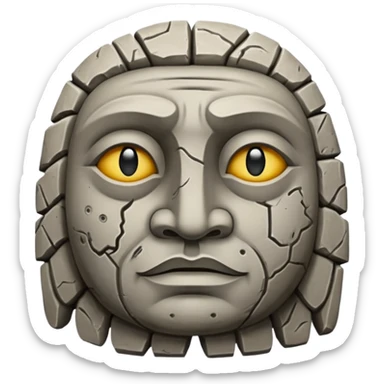 stone idol face  sticker