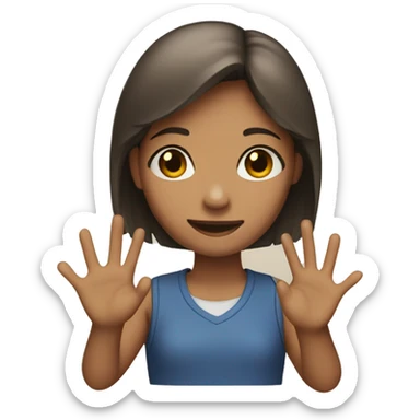 A girl with a start in a hand sticker