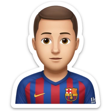 Crea a Eden Hazard con la camiseta del Barcelona sticker