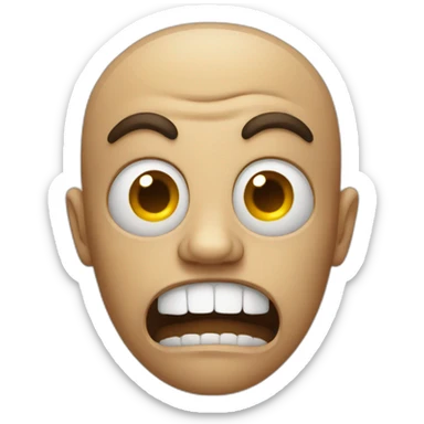 crazy looking emoji. so much fear and dread sticker