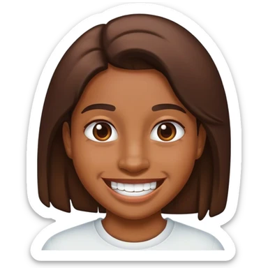 Smiling emoji with grills sticker