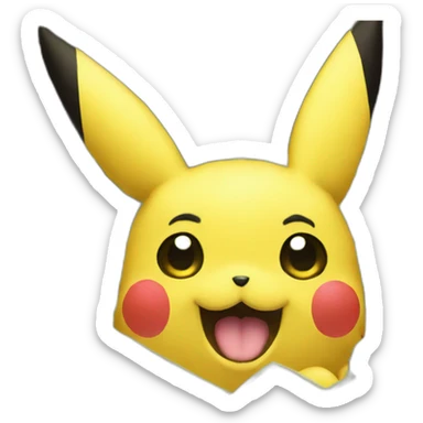 pikachu face with dollar signs instead of eyes counting money sticker