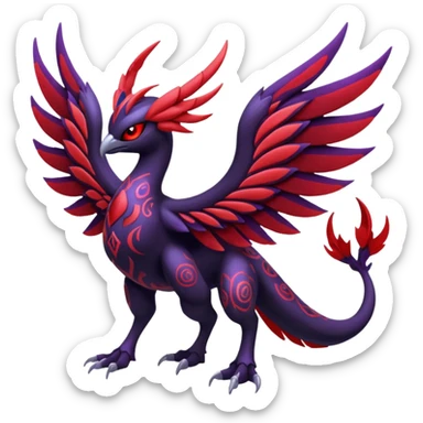 Yveltal-Lunala-Fakémon-hybrid-creature (full body)  sticker