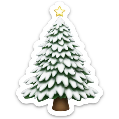 Christmas tree white sticker
