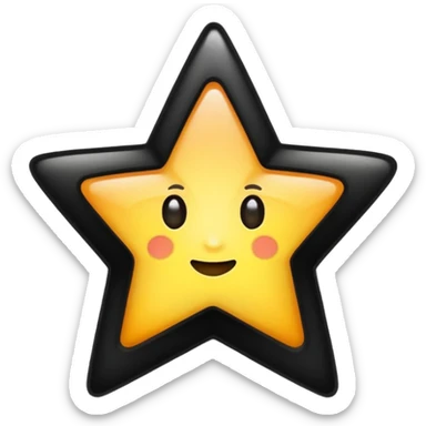 ★☆ - this shows full star and empty star but I want is first half black and second half empty sticker