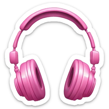 ￼ headphones with pink bows sticker