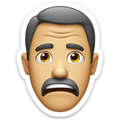 cringing crying man sticker