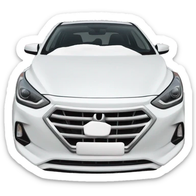 Hyundai Elantra white full option sticker