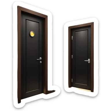 hotel room door modern hallway with spotlight up sticker