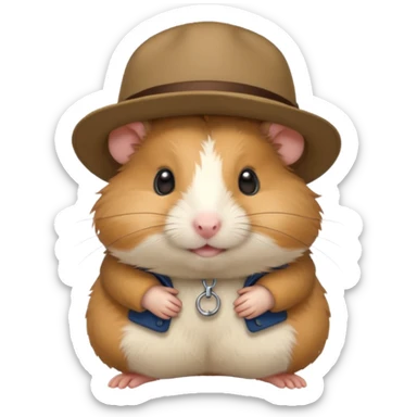 hat-wearing hamster sticker
