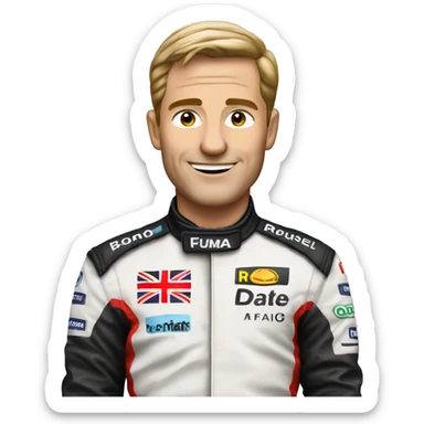 a George Russel F1 Driver emoji in his Mercedes race suit  sticker