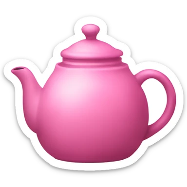 Pink tea pot sticker