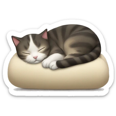 Sleeping cat on the back sticker