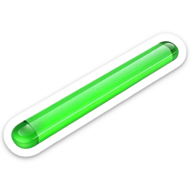 A 3D emoji of a horizontal progress bar filled 100% with bright green color, "100%" text floating above, sleek glass morphism style, professional UI design, white background. sticker