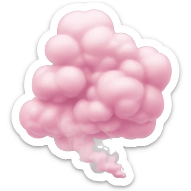 Pastel pink smoke sticker