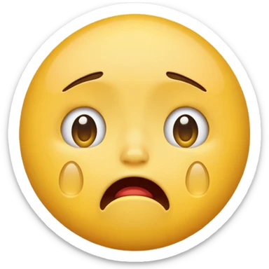an emoji shoking itself and crying sticker