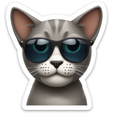 Cat with sunglasses sticker