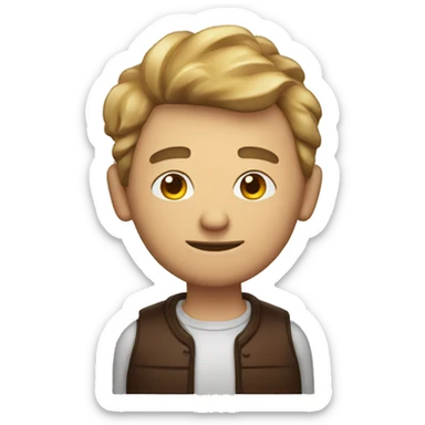 Man with broken rootbeer bottle  sticker