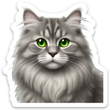 Grey siberian cat sticker