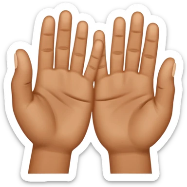 Two hands high-five sticker