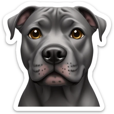 dark grey staffordshire terrier sticker