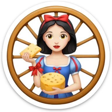 Disney Snow White with cheese sticker