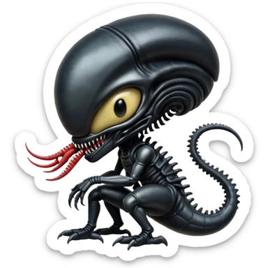baby xenomorph from movie alien sticker