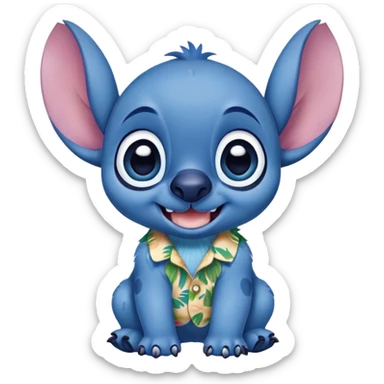 Stitch in love  sticker