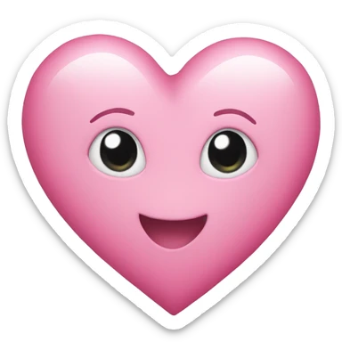 Pink heart sticker