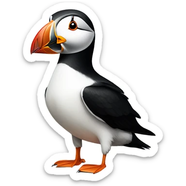 Puffin with cigarette sticker