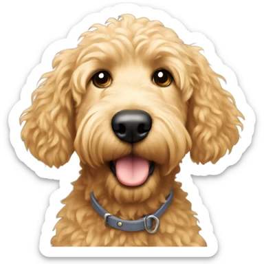 A golden doodle sticker