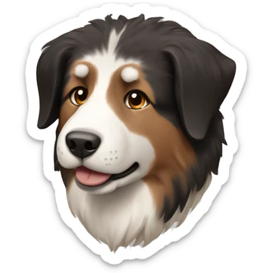 Brown,black and white Central Asian sheepdog sticker