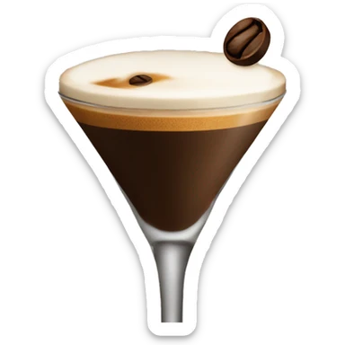 Espresso martini with coffee beans sticker