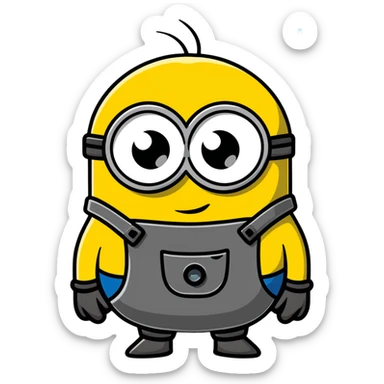 crying minion with tears sticker