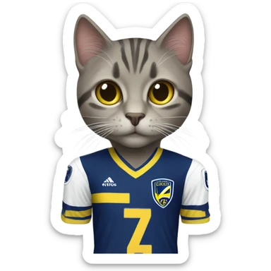 cat with fenerbahçe jersey sticker