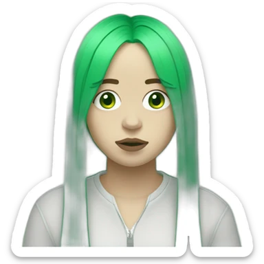 billie eilish green sticker
