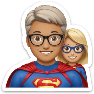 My github user name is superhero dev, realistic one adult in noman family sticker