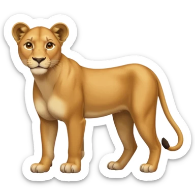 in lion family, only mother., full body, single tail sticker