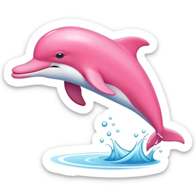Golfinho cor de rosa sticker