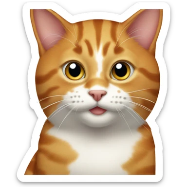 ginger spotted cat sticker