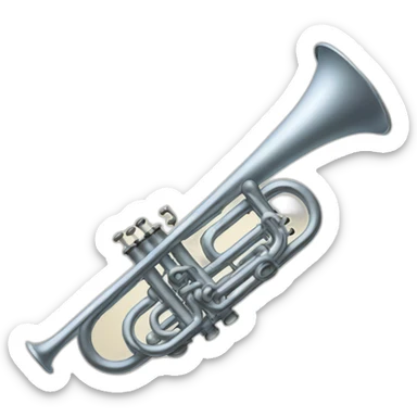 skeleton trumpet sticker