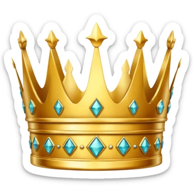 golden crown that is split in the middle sticker