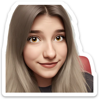 portrait of smiling girl sticker