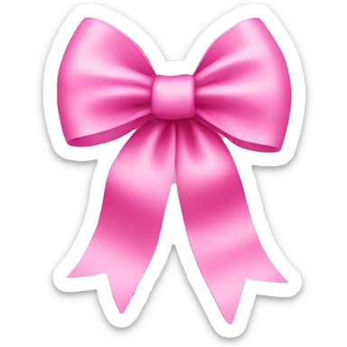Pink bow sticker