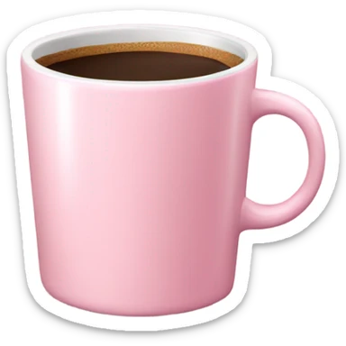 Light pink Cup full of coffee  sticker
