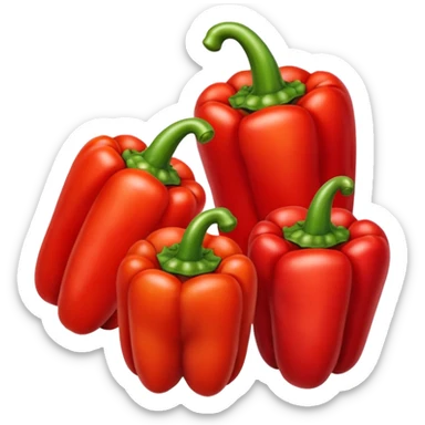 5 red pepper emojis that increase numbers from 1 to 5 with 1 being the lowest and 5 being the greatest sticker