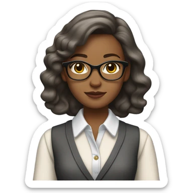 Girl with preppy clothes sticker