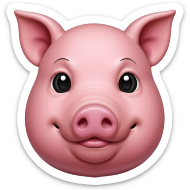 a pig having tattoo sticker