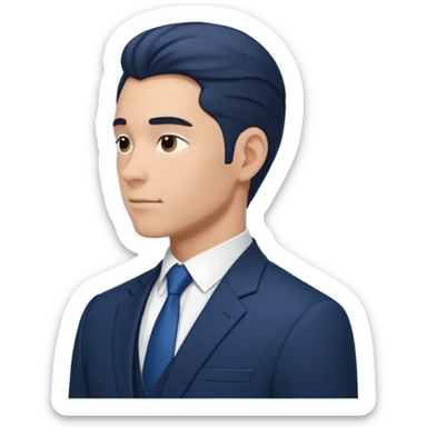A service provider business man view side profile  sticker